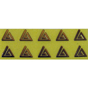 Decoro Nail Art spirale triangolare colore oro LP
