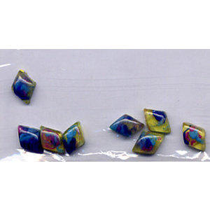 Decoro per unghie 3D bombato rombi multicolore