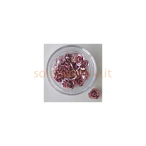 Decori per unghie rosellina di metallo rosa cod. 7021