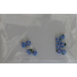 Decoro per unghie roselline 3D mini azzurro
