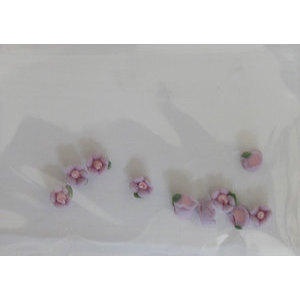 Decoro per unghie roselline 3D mini lilla