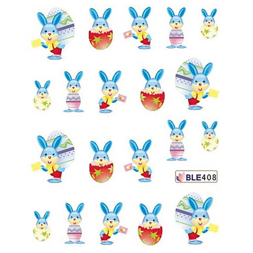Sticker adesivi coniglietto con uova di Pasqua cod. BLE408