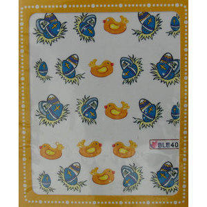 Sticker adesivi uova di Pasqua e pulcini cod. BLE401