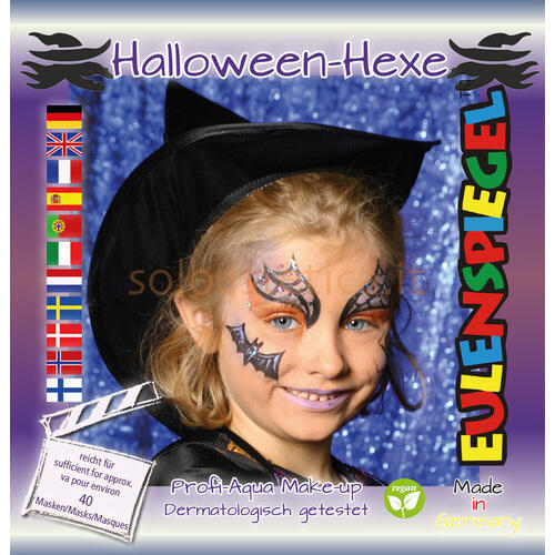 Set Profi Aqua Strega Halloween 4 Colori+Pennello Eulenspiegel