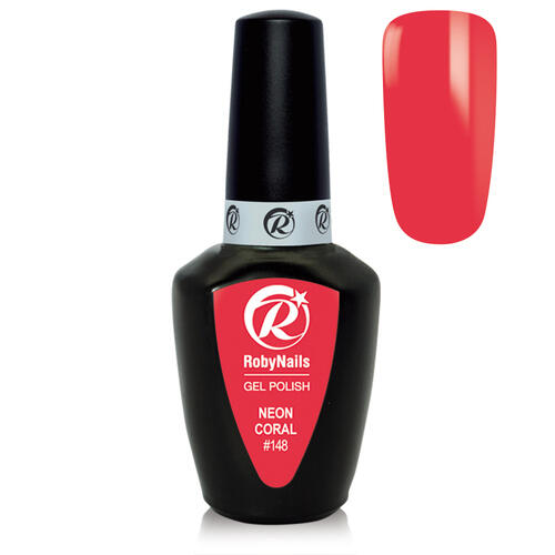 Gel Polish 148 Neon Coral Roby Nails 8 ml