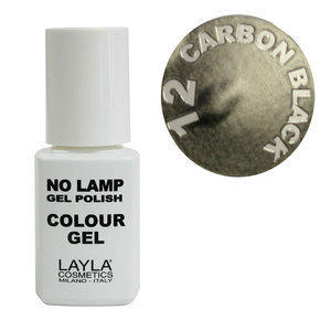 No Lamp Colour Gel n. 12 Carbon Black Layla 10 ml.