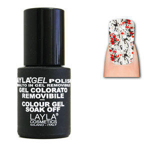 LaylaGel Color Gel Colorato Polish nr. 108 Crazy Red Top Coat 10 ml