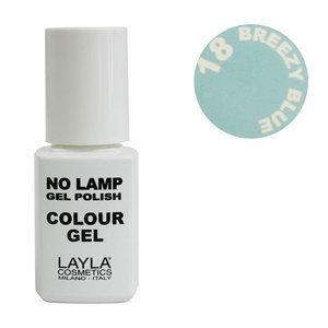 No Lamp Colour Gel n. 18 Breezy Blue Layla 10 ml.
