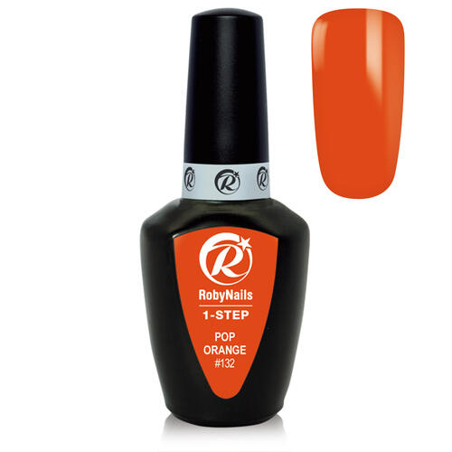 Smalto Semipermanente 1-Step Gel Polish #132 Pop Orange Roby Nails 8 ml