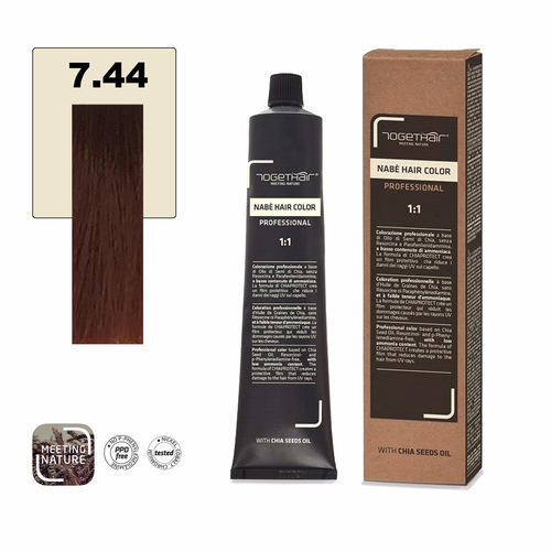 Nabe’ Hair Color nr. 7.44 Biondo Rame Intenso Togethair 100 ml
