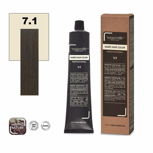 Nabe’ Hair Color nr. 7.1 Biondo Cenere Togethair 100 ml