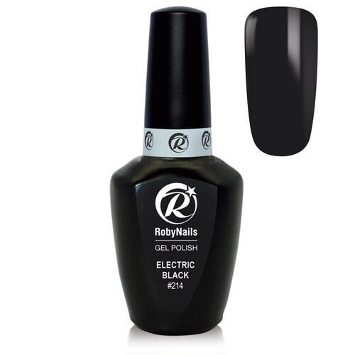 Gel Polish 214 Electric Black Roby Nails 8 ml