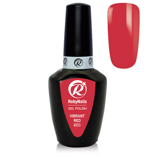 Gel Polish 203 Vibrant Red Roby Nails 8 ml