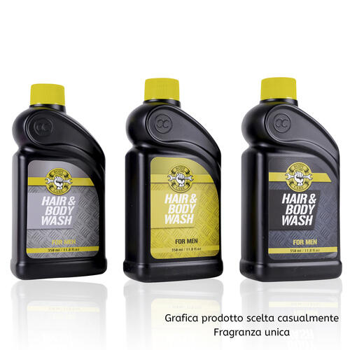 Shampoo Doccia Men Hair & Body Wash Care 350 ml in Bottiglia Nera