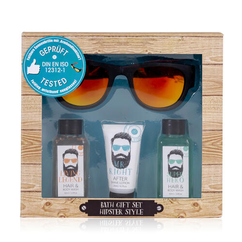 Set Bagno Hipster Mr.Right Showergel 2x60 ml Aftershave 20 ml Occh. Sole