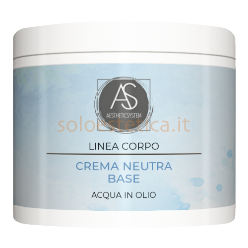 Crema Neutra Base A/O per il massaggio del Corpo AS vaso 500 ml.