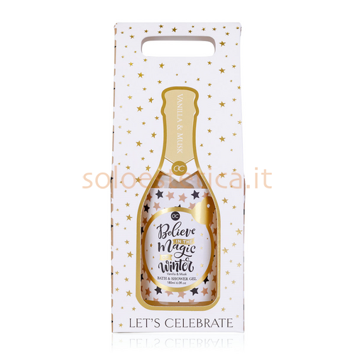Confezione Regalo Shower Gel Bottiglia Champagne Magic Winter 180 ml