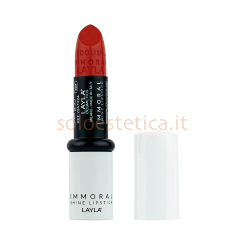 Rossetto Immoral Shine Lipstick n 25 Immortal Red Layla
