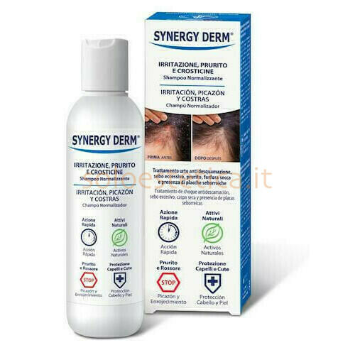 Shampoo Normalizzante Irritazione Prurito Crosticine Synergy Derm 200 ml