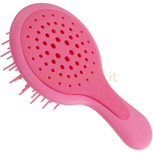 Spazzola Borsetta Mini Super Brush in silicone Rosa Fluo Janeke