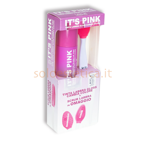 IT S PINK Gloss Labbra Cambia Colore + Spazzolino Scrub Labbra