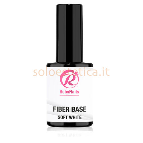 Gel per Unghie Fiber Base Soft White 14 ml Roby Nails